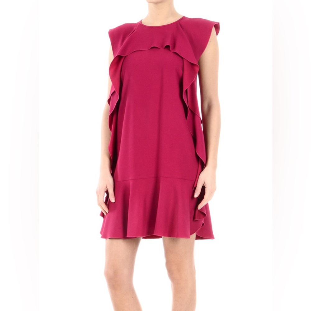 RED VALENTINO Crêpe ruched cocktail dress size 44/ 8